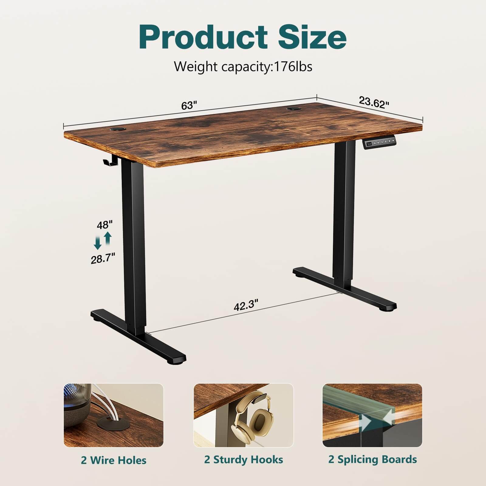 Electric Height Adjustable Standing Desk,Sit to Stand Ergonomic Computer Desk--Bedroom,Bedroom Desk,Electric Lift Desk,Home Office,Home Office Desk,Living Room,Living Room Desk,Office,Office Desk