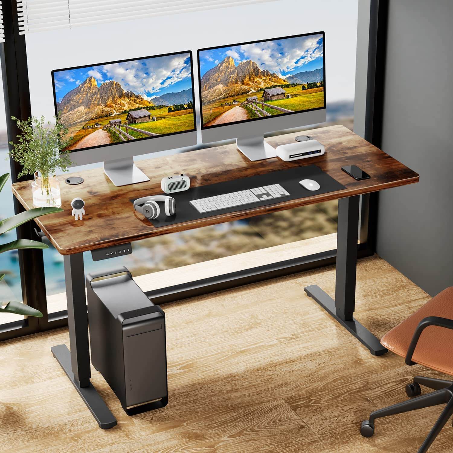 Electric Height Adjustable Standing Desk,Sit to Stand Ergonomic Computer Desk--Bedroom,Bedroom Desk,Electric Lift Desk,Home Office,Home Office Desk,Living Room,Living Room Desk,Office,Office Desk