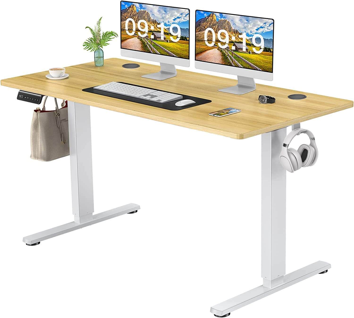 Electric Height Adjustable Standing Desk,Sit to Stand Ergonomic Computer Desk--Bedroom,Bedroom Desk,Electric Lift Desk,Home Office,Home Office Desk,Living Room,Living Room Desk,Office,Office Desk