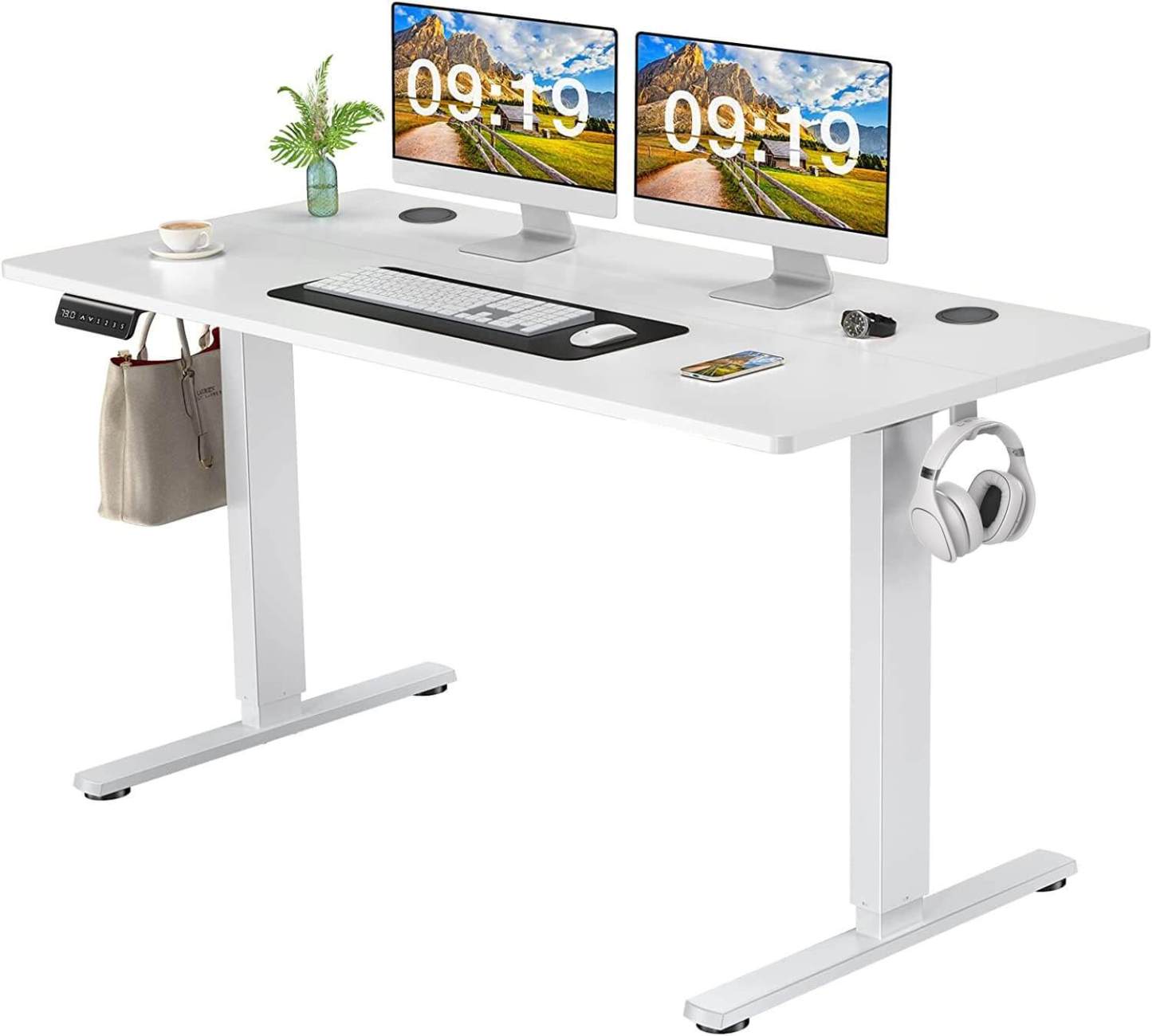 Electric Height Adjustable Standing Desk,Sit to Stand Ergonomic Computer Desk--Bedroom,Bedroom Desk,Electric Lift Desk,Home Office,Home Office Desk,Living Room,Living Room Desk,Office,Office Desk