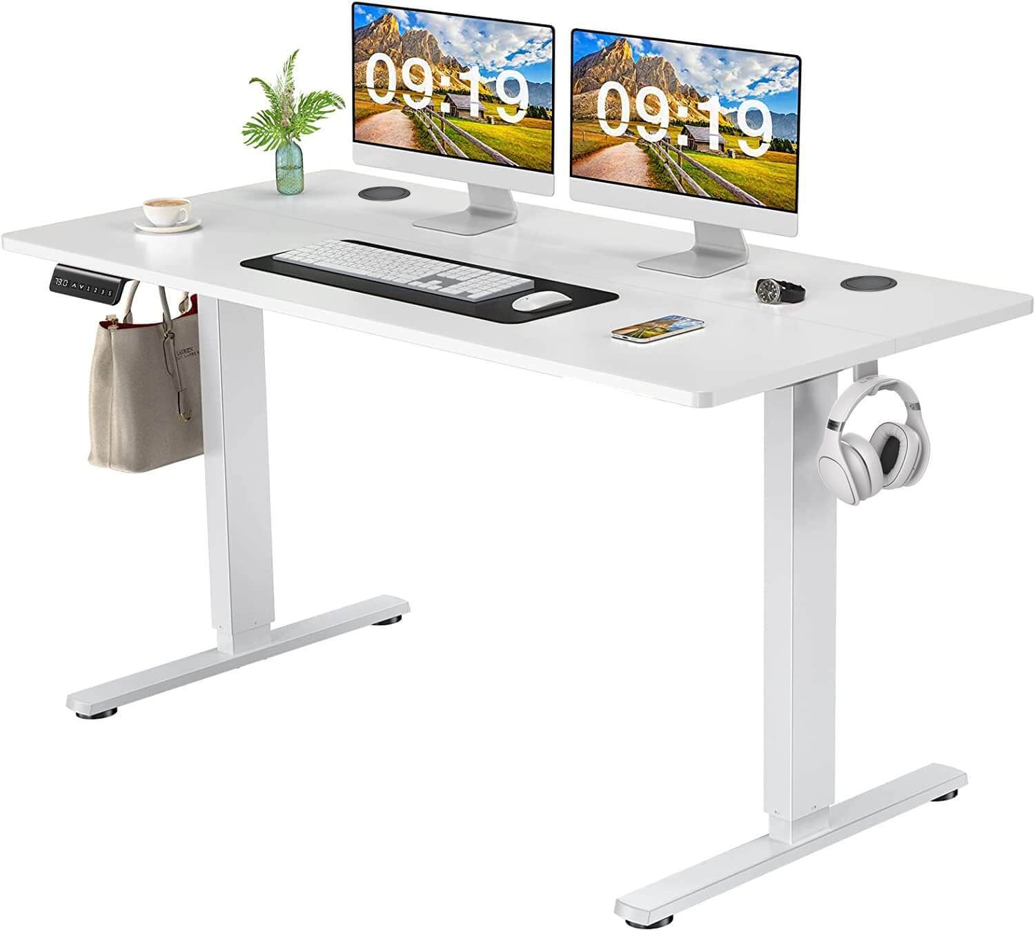 Electric Height Adjustable Standing Desk,Sit to Stand Ergonomic Computer Desk--Bedroom,Bedroom Desk,Electric Lift Desk,Home Office,Home Office Desk,Living Room,Living Room Desk,Office,Office Desk