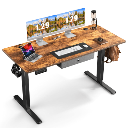 Sweetcrispy Electric Standing Desk With Drawer,Stand Up Desk Height Adjustable Rising Desk--Bedroom,Bedroom Desk,Electric Lift Desk,Home Office,Home Office Desk,Living Room,Living Room Desk,Office,Office Desk