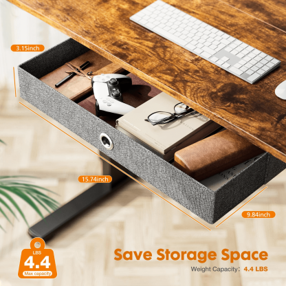 Sweetcrispy Electric Standing Desk With Drawer,Stand Up Desk Height Adjustable Rising Desk--Bedroom,Bedroom Desk,Electric Lift Desk,Home Office,Home Office Desk,Living Room,Living Room Desk,Office,Office Desk