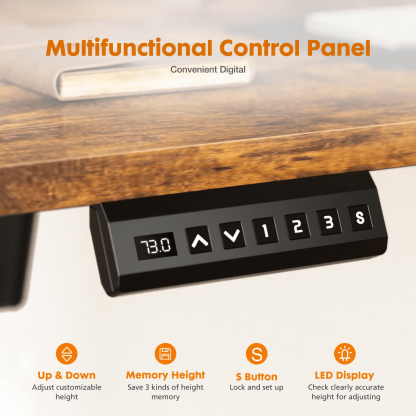 Sweetcrispy Electric Standing Desk With Drawer,Stand Up Desk Height Adjustable Rising Desk--Bedroom,Bedroom Desk,Electric Lift Desk,Home Office,Home Office Desk,Living Room,Living Room Desk,Office,Office Desk