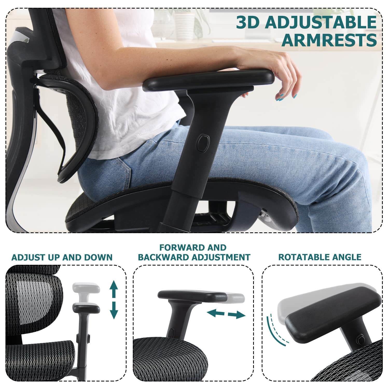 Large High Back Computer Chair with Dynamic Lumbar Support, Tilt and Lock Office Chair, 3D Adjustable Headrest and Armrests--Bedroom,Bedroom Chair,Home Office,Home Office Chair,Office,Office chair,Office Chair1