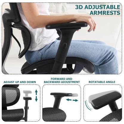 Large High Back Computer Chair with Dynamic Lumbar Support, Tilt and Lock Office Chair, 3D Adjustable Headrest and Armrests--Bedroom,Bedroom Chair,Home Office,Home Office Chair,Office,Office chair,Office Chair1