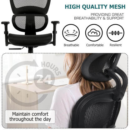 Large High Back Computer Chair with Dynamic Lumbar Support, Tilt and Lock Office Chair, 3D Adjustable Headrest and Armrests--Bedroom,Bedroom Chair,Home Office,Home Office Chair,Office,Office chair,Office Chair1