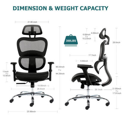 Large High Back Computer Chair with Dynamic Lumbar Support, Tilt and Lock Office Chair, 3D Adjustable Headrest and Armrests--Bedroom,Bedroom Chair,Home Office,Home Office Chair,Office,Office chair,Office Chair1