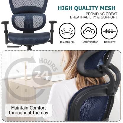 Large High Back Computer Chair with Dynamic Lumbar Support, Tilt and Lock Office Chair, 3D Adjustable Headrest and Armrests--Bedroom,Bedroom Chair,Home Office,Home Office Chair,Office,Office chair,Office Chair1