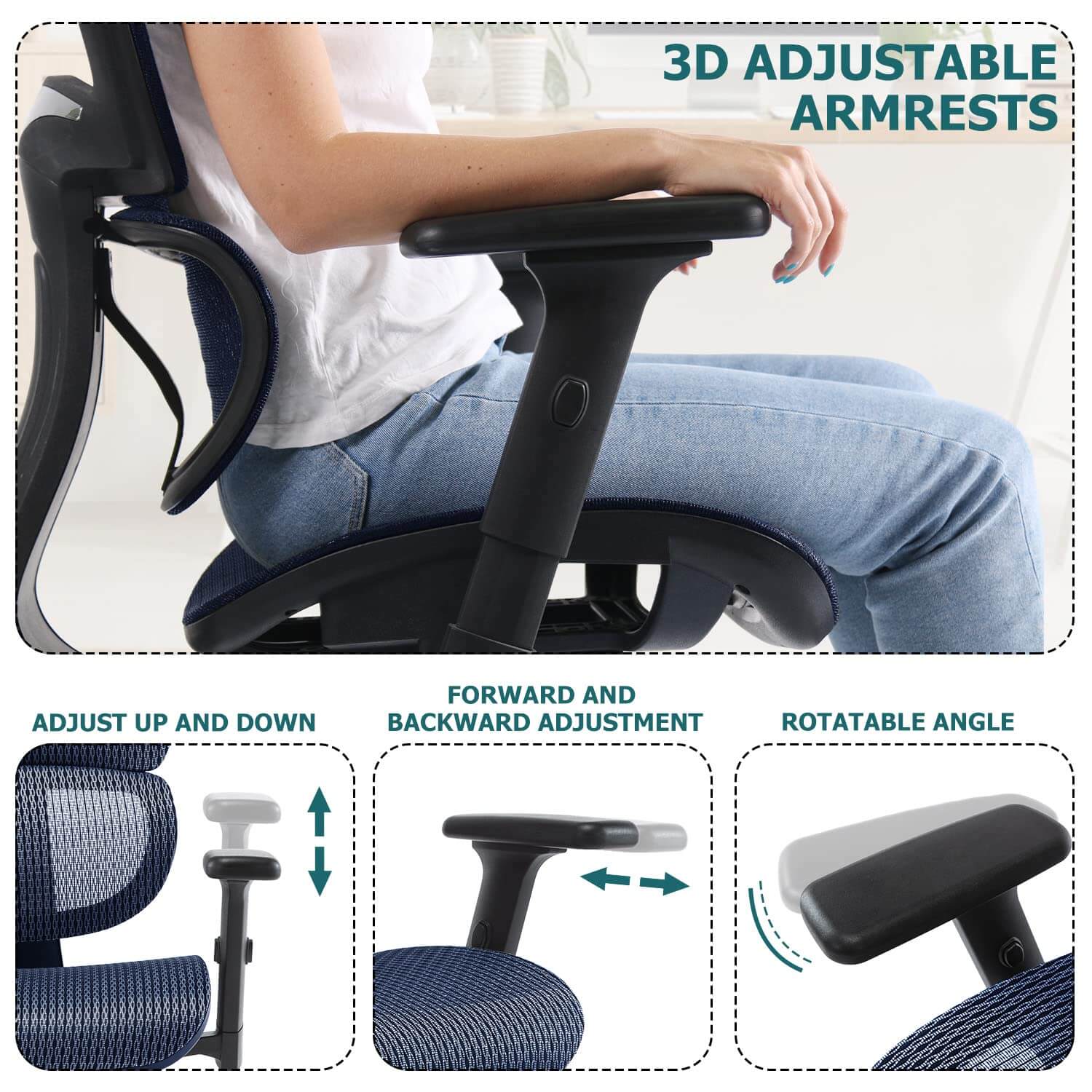 Large High Back Computer Chair with Dynamic Lumbar Support, Tilt and Lock Office Chair, 3D Adjustable Headrest and Armrests--Bedroom,Bedroom Chair,Home Office,Home Office Chair,Office,Office chair,Office Chair1
