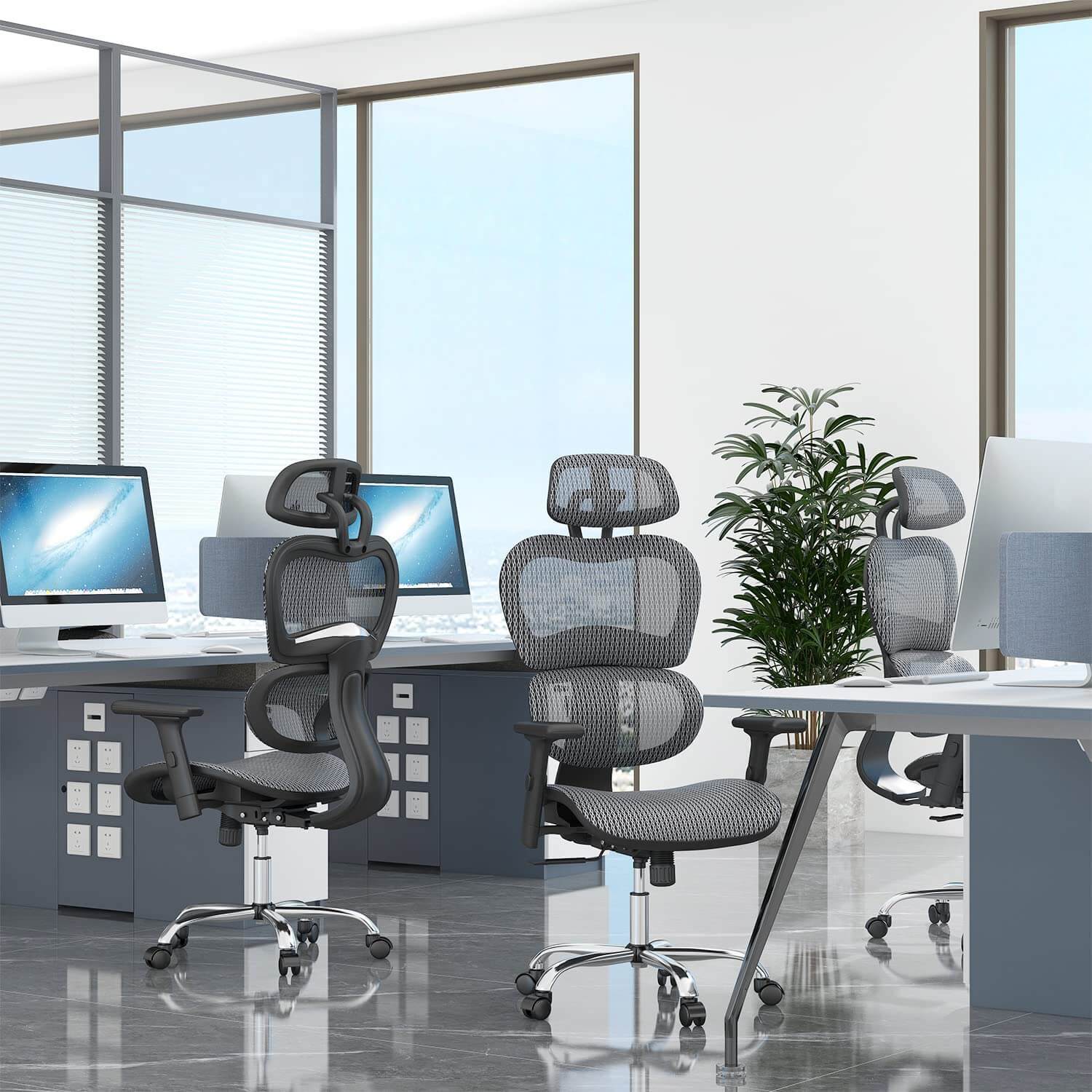 Large High Back Computer Chair with Dynamic Lumbar Support, Tilt and Lock Office Chair, 3D Adjustable Headrest and Armrests--Bedroom,Bedroom Chair,Home Office,Home Office Chair,Office,Office chair,Office Chair1