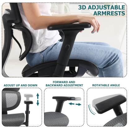 Large High Back Computer Chair with Dynamic Lumbar Support, Tilt and Lock Office Chair, 3D Adjustable Headrest and Armrests--Bedroom,Bedroom Chair,Home Office,Home Office Chair,Office,Office chair,Office Chair1
