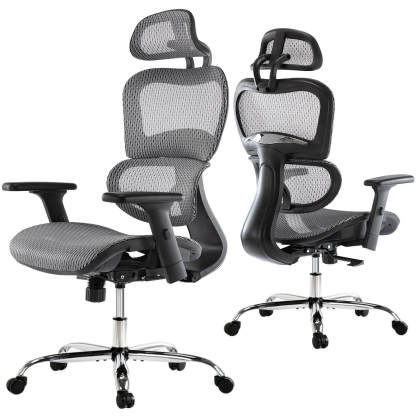 Large High Back Computer Chair with Dynamic Lumbar Support, Tilt and Lock Office Chair, 3D Adjustable Headrest and Armrests--Bedroom,Bedroom Chair,Home Office,Home Office Chair,Office,Office chair,Office Chair1