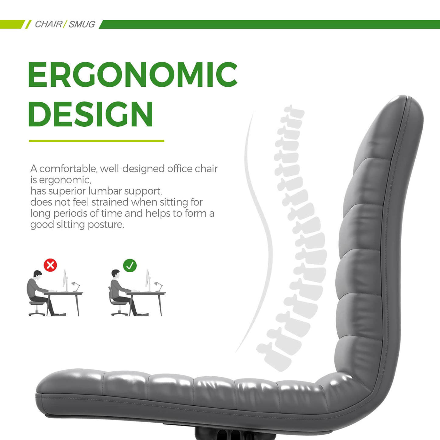 Leather Swivel Armless Mid Back Ribbed Office Chair for Adult Child, Height adjustable Vanity Chair--Home Office,Home Office Chair,kitchen & Dining,Living Room,Living Room Chair,Office,Office chair,Office Chair1