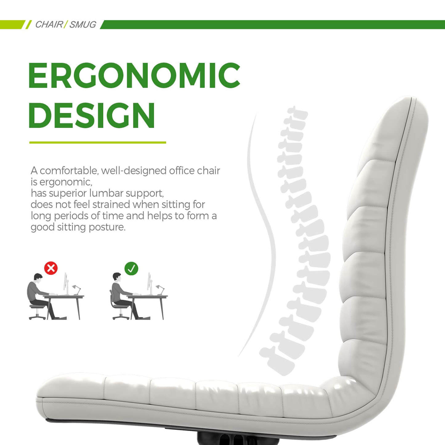 Leather Swivel Armless Mid Back Ribbed Office Chair for Adult Child, Height adjustable Vanity Chair--Home Office,Home Office Chair,kitchen & Dining,Living Room,Living Room Chair,Office,Office chair,Office Chair1