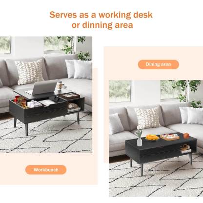 Lift Tabletop Coffee Tables for Living Room with Storage Shelf and Hidden Compartment--Best Sellers,Living Room,Living Room Cabinet