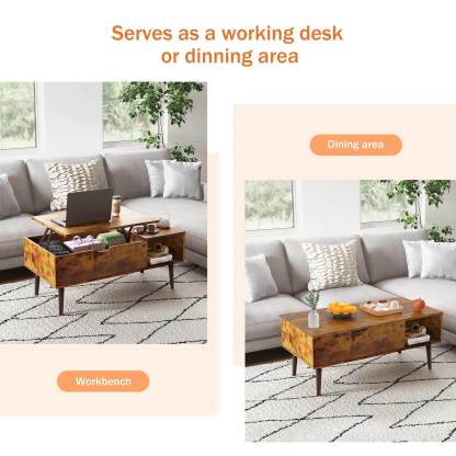 Lift Tabletop Coffee Tables for Living Room with Storage Shelf and Hidden Compartment--Best Sellers,Living Room,Living Room Cabinet