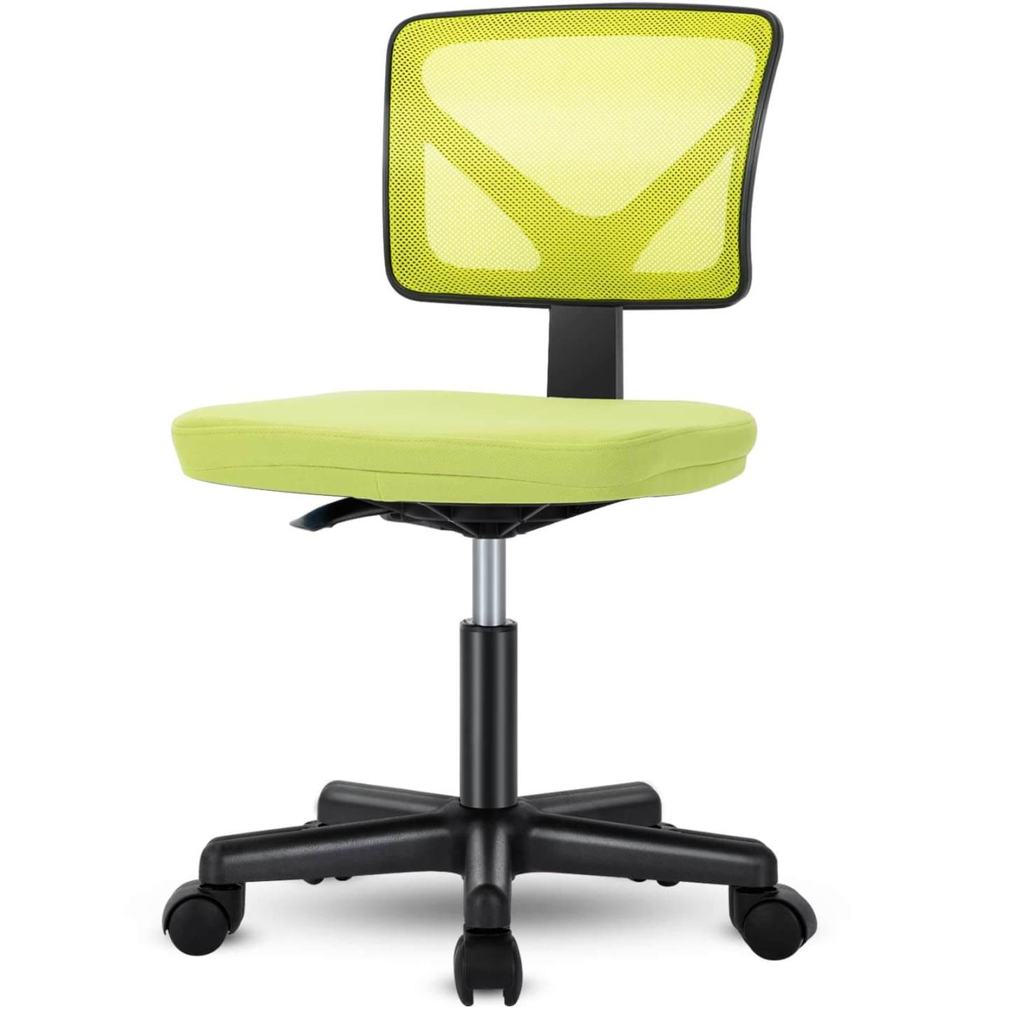 Low-Back Mesh Armless Office Chair,Swivel Rolling Computer Chair No Arms with Lumbar Support--Bedroom,Bedroom Chair,Home Office,Home Office Chair,kitchen & Dining,Office,Office chair,Office Chair1