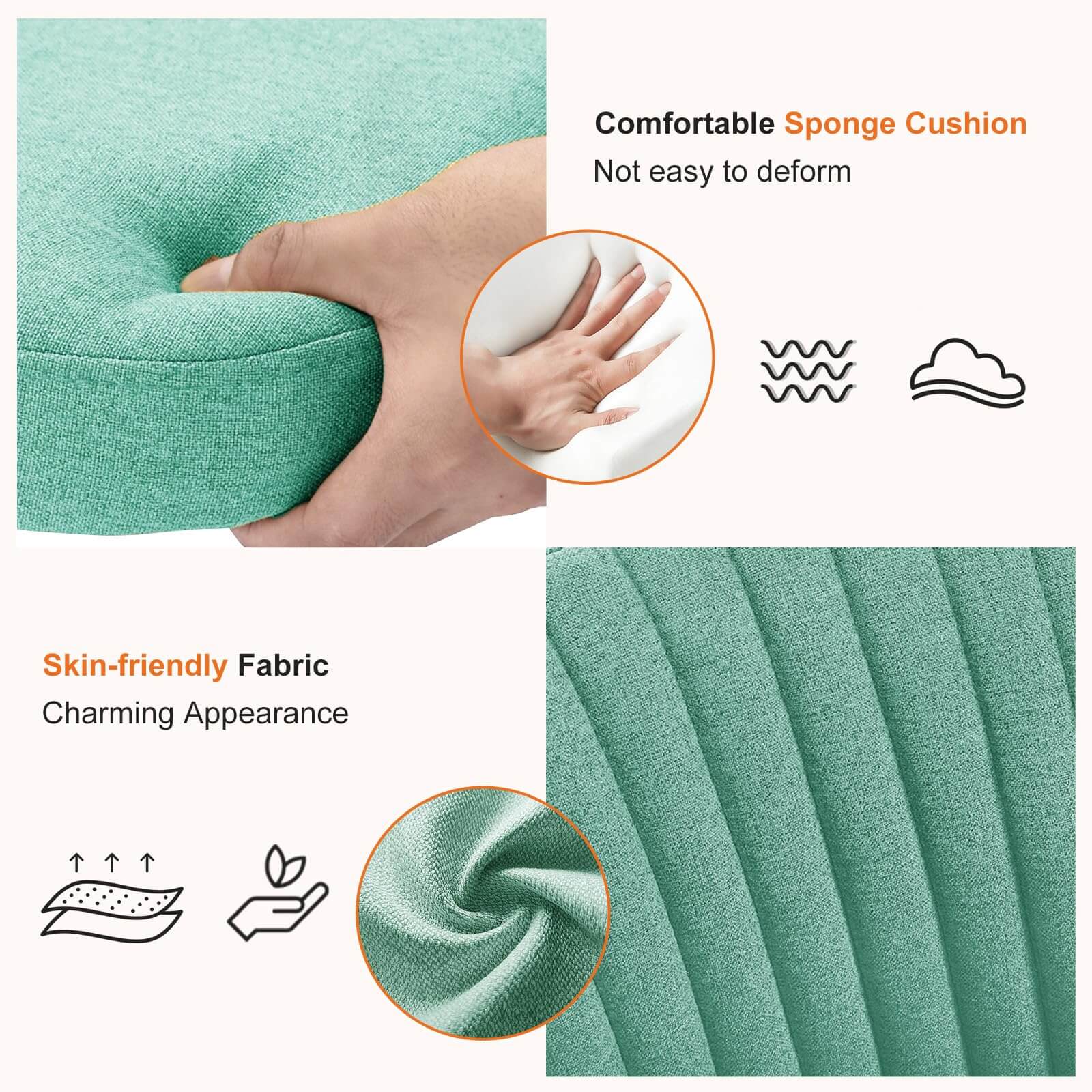 Modern Fabric Armless Adjustable Swivel Office Desk Chairs with Wheels--Bedroom,Bedroom Chair,Home Office,Home Office Chair,Living Room,Living Room Chair,Office,Office chair,Office Chair1