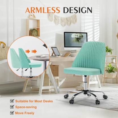 Modern Fabric Armless Adjustable Swivel Office Desk Chairs with Wheels--Bedroom,Bedroom Chair,Home Office,Home Office Chair,Living Room,Living Room Chair,Office,Office chair,Office Chair1