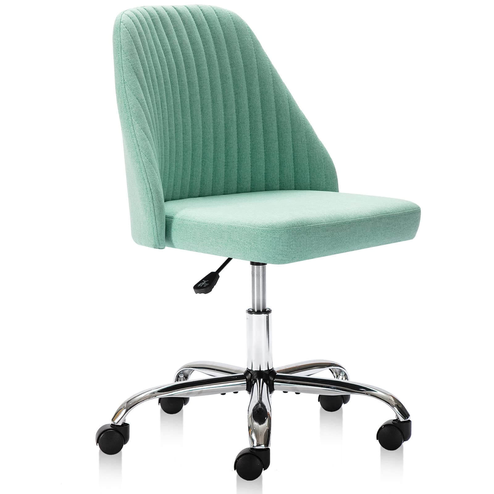 Modern Fabric Armless Adjustable Swivel Office Desk Chairs with Wheels--Bedroom,Bedroom Chair,Home Office,Home Office Chair,Living Room,Living Room Chair,Office,Office chair,Office Chair1
