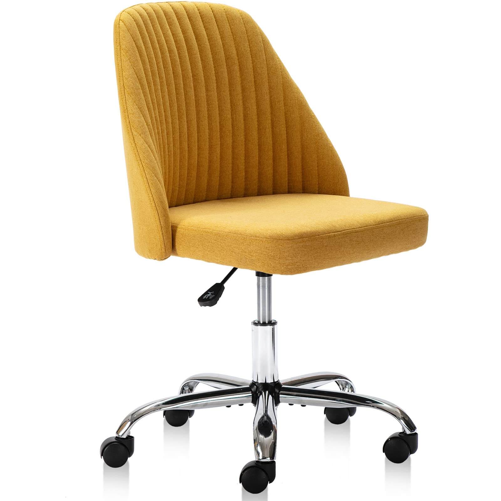 Modern Fabric Armless Adjustable Swivel Office Desk Chairs with Wheels--Bedroom,Bedroom Chair,Home Office,Home Office Chair,Living Room,Living Room Chair,Office,Office chair,Office Chair1