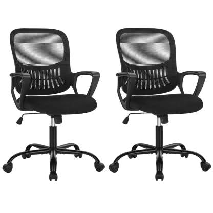 Mid-Back Task Chair with Lumbar Support,Ergonomic Home Office Desk Chairs--Bedroom,Bedroom Chair,Home Office,Home Office Chair,Office,Office chair,Office Chair1
