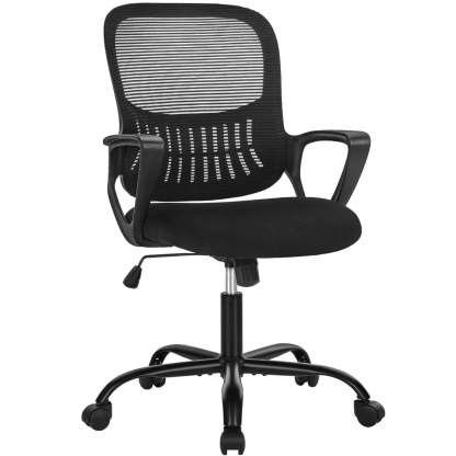 Mid-Back Task Chair with Lumbar Support,Ergonomic Home Office Desk Chairs--Bedroom,Bedroom Chair,Home Office,Home Office Chair,Office,Office chair,Office Chair1