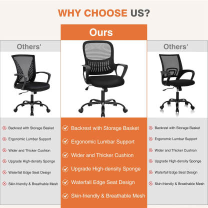 Mid-Back Task Chair with Lumbar Support,Ergonomic Home Office Desk Chairs--Bedroom,Bedroom Chair,Home Office,Home Office Chair,Office,Office chair,Office Chair1