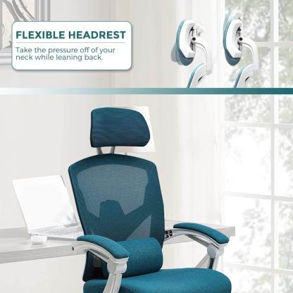 Retractable Footrest Ergonomic Swivel Office Chair with Lumbar Support Pillow and Padded Armrests--Bedroom,Bedroom Chair,Home Office,Home Office Chair,Office,Office chair,Office Chair1