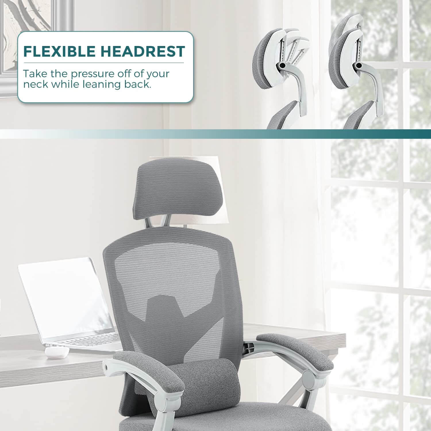 Retractable Footrest Ergonomic Swivel Office Chair with Lumbar Support Pillow and Padded Armrests--Bedroom,Bedroom Chair,Home Office,Home Office Chair,Office,Office chair,Office Chair1
