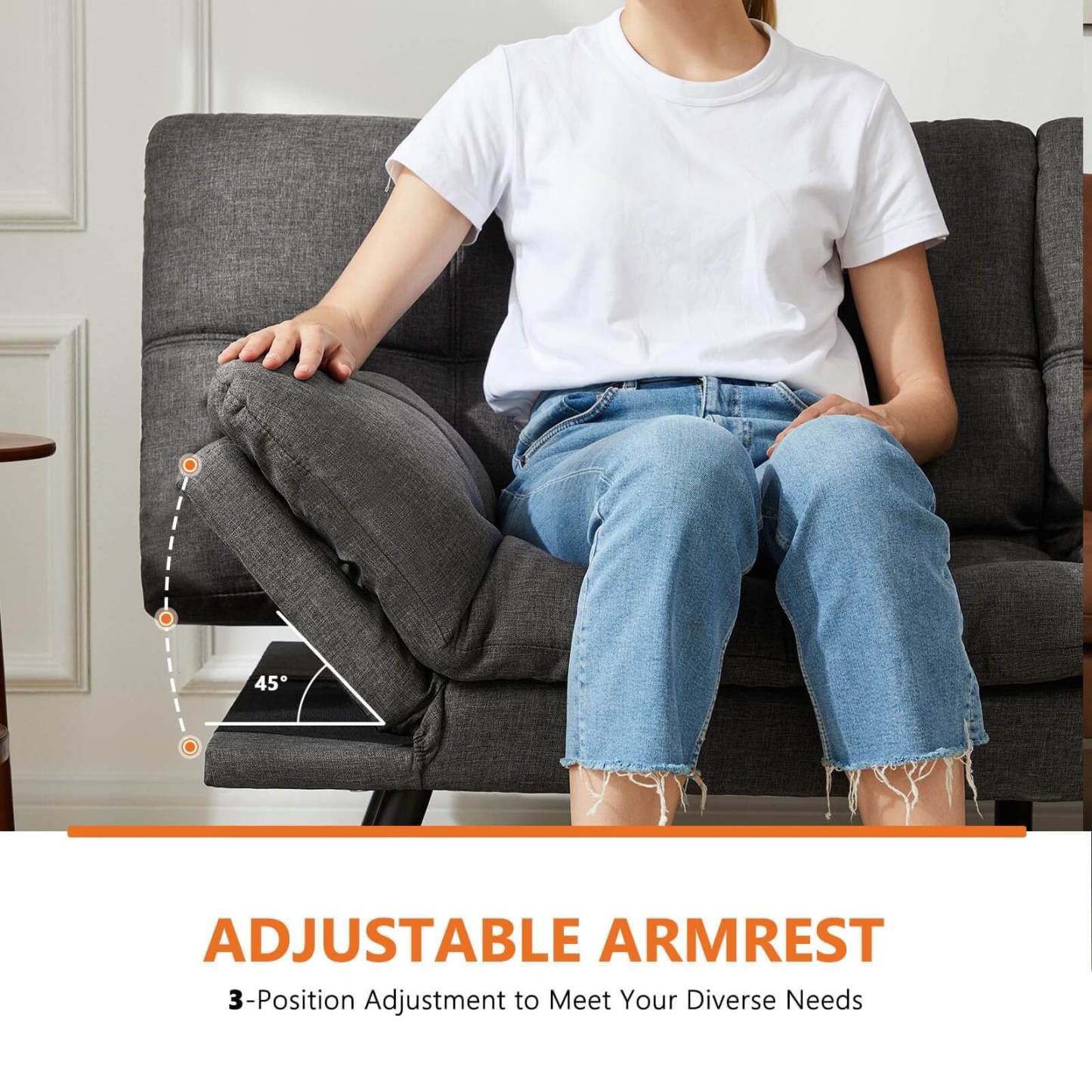 Sleeper Convertible Sofa Bed,Memory Foam Couch,Convertible Loveseat for Living Room--Bedroom,Bedroom Chair,Living Room,Living Room Chair