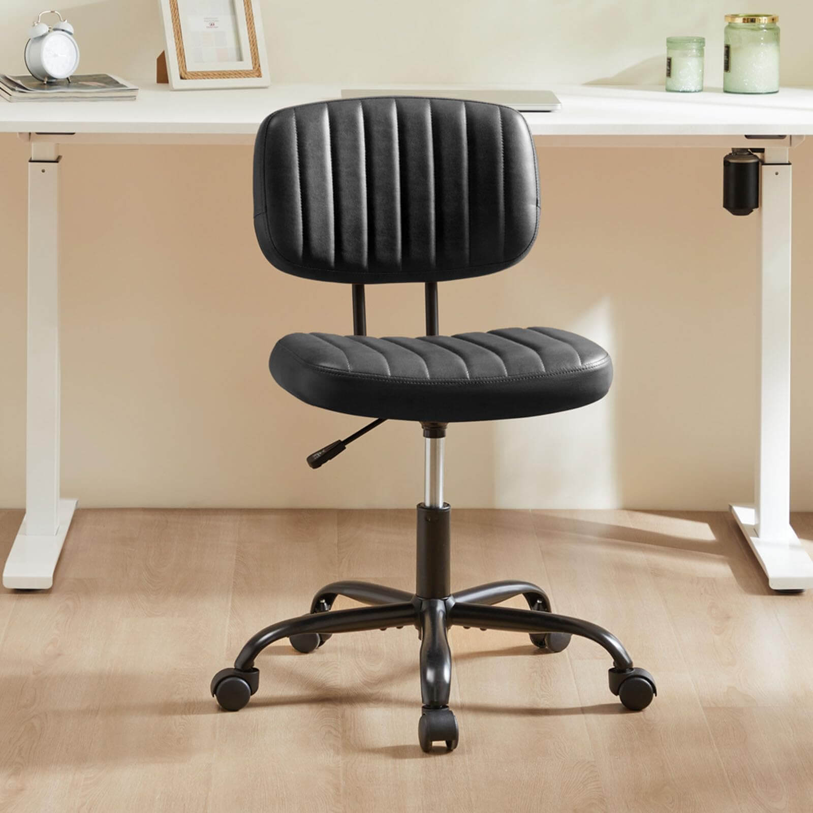 Adjustable Height 360° Rolling Swivel Computer Task Chair without Arm--Home Office,Home Office Chair,Living Room,Living Room Chair,Office,Office chair,Office Chair1