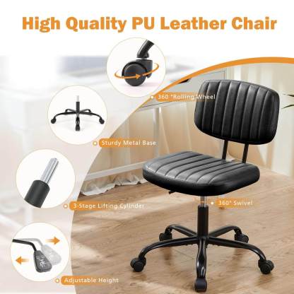 Adjustable Height 360° Rolling Swivel Computer Task Chair without Arm--Home Office,Home Office Chair,Living Room,Living Room Chair,Office,Office chair,Office Chair1
