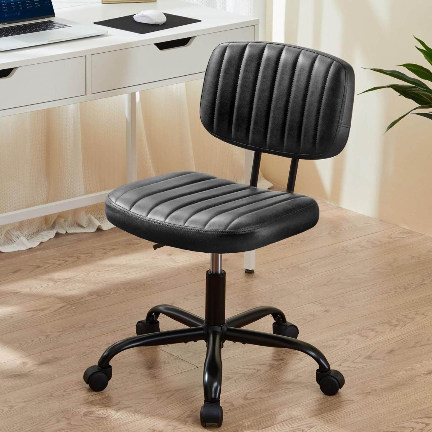 Adjustable Height 360° Rolling Swivel Computer Task Chair without Arm--Home Office,Home Office Chair,Living Room,Living Room Chair,Office,Office chair,Office Chair1