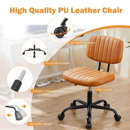 Adjustable Height 360° Rolling Swivel Computer Task Chair without Arm--Home Office,Home Office Chair,Living Room,Living Room Chair,Office,Office chair,Office Chair1