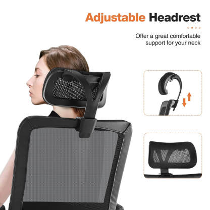 High Back Ergonomic Swivel Office Chair with Adjustable Headrest and Lumbar Support--Bedroom,Bedroom Chair,Home Office,Home Office Chair,Office,Office chair,Office Chair1
