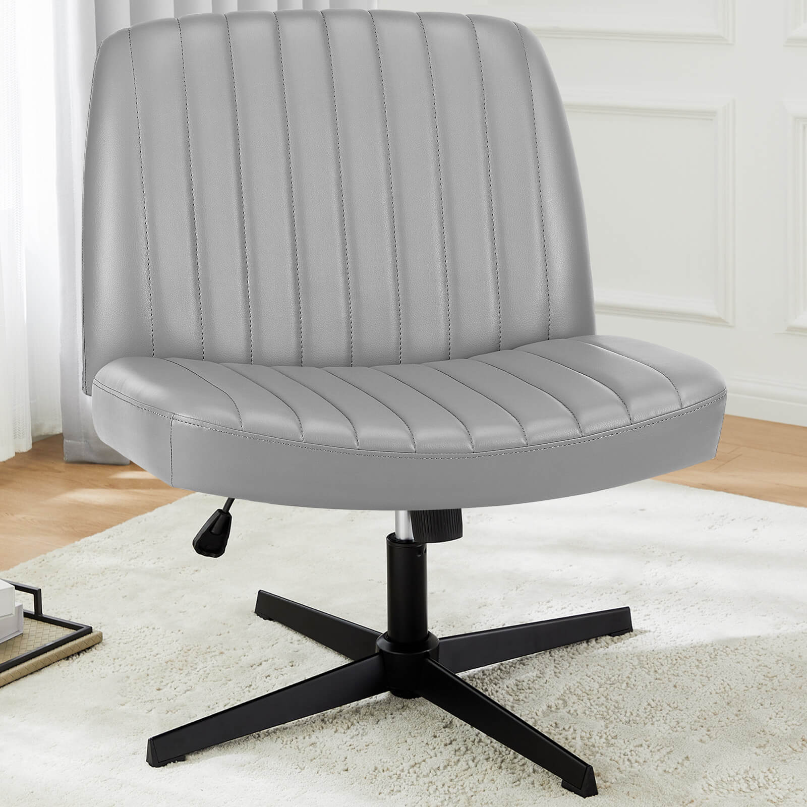 SWEETCRISPY Cross-Legged Chair,No Wheels Armless Swivel Home Office Chair--Best Sellers,Bedroom,Bedroom Chair,Home Office,Home Office Chair,Office,Office chair,Office Chair1