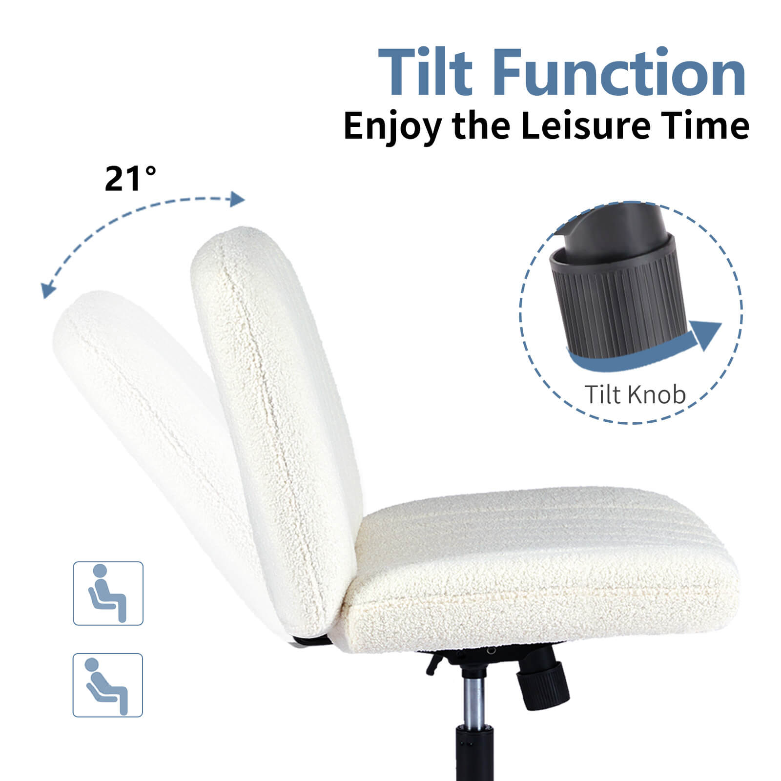 SWEETCRISPY Cross-Legged Chair,No Wheels Armless Swivel Home Office Chair--Best Sellers,Bedroom,Bedroom Chair,Home Office,Home Office Chair,Office,Office chair,Office Chair1