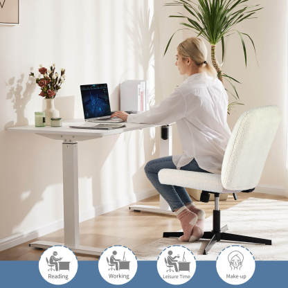 SWEETCRISPY Cross-Legged Chair,No Wheels Armless Swivel Home Office Chair--Best Sellers,Bedroom,Bedroom Chair,Home Office,Home Office Chair,Office,Office chair,Office Chair1