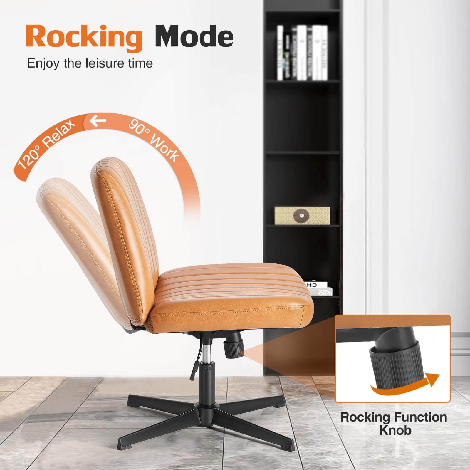 SWEETCRISPY Cross-Legged Chair,No Wheels Armless Swivel Home Office Chair--Best Sellers,Bedroom,Bedroom Chair,Home Office,Home Office Chair,Office,Office chair,Office Chair1