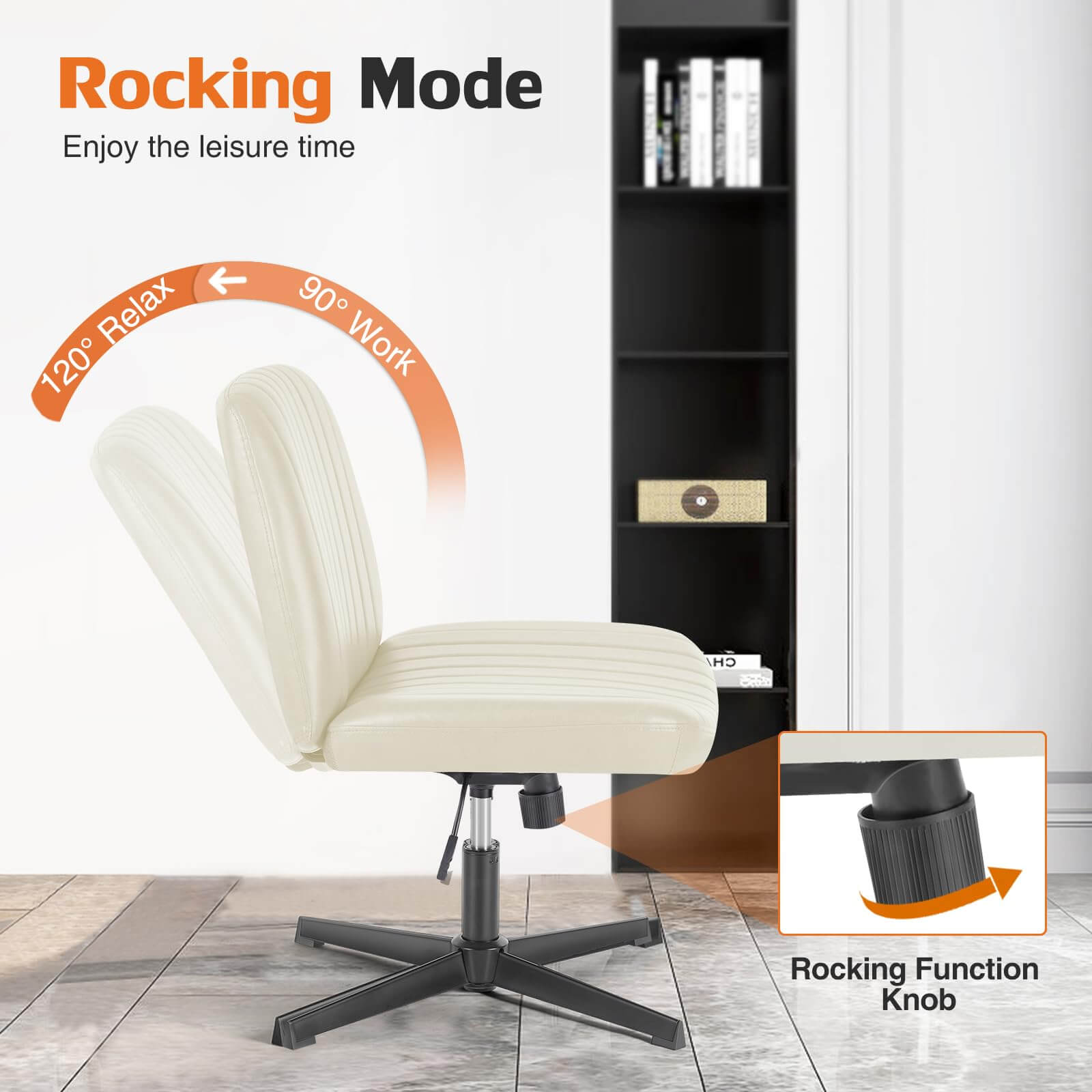 SWEETCRISPY Cross-Legged Chair,No Wheels Armless Swivel Home Office Chair--Best Sellers,Bedroom,Bedroom Chair,Home Office,Home Office Chair,Office,Office chair,Office Chair1