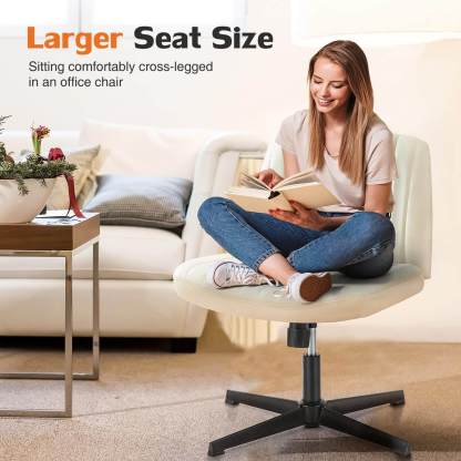 SWEETCRISPY Cross-Legged Chair,No Wheels Armless Swivel Home Office Chair--Best Sellers,Bedroom,Bedroom Chair,Home Office,Home Office Chair,Office,Office chair,Office Chair1