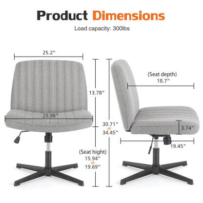 SWEETCRISPY Cross-Legged Chair,No Wheels Armless Swivel Home Office Chair--Best Sellers,Bedroom,Bedroom Chair,Home Office,Home Office Chair,Office,Office chair,Office Chair1