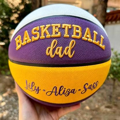 Custom 3D Embroidered Father's Day Basketball, Gift for Mom, Gift for Dad