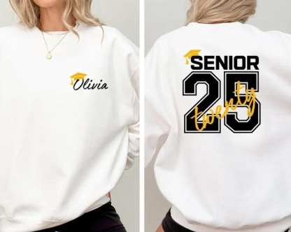 Custom Senior 2025 Sweatshirt, Hoodie, Tees; Graduation Gift