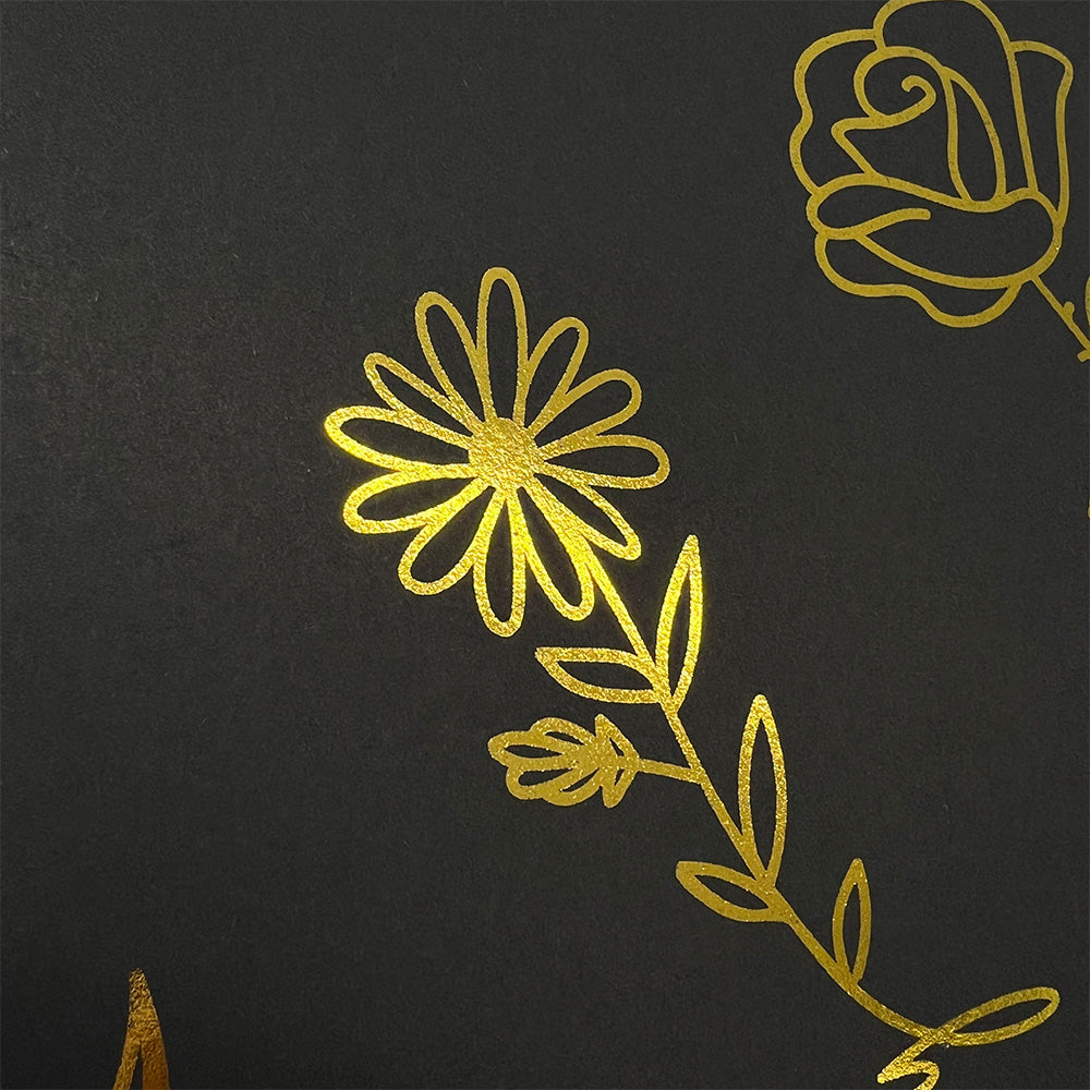 Hot Sale⭐️Custom Golden Foil Birth Flower Frame