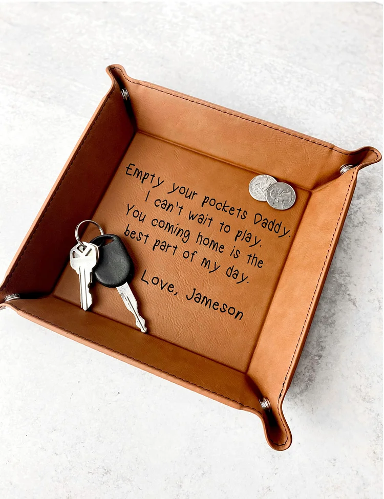 Valet Tray for Dad, Father's Day Gift, Catch All Table Tray, Key Tray