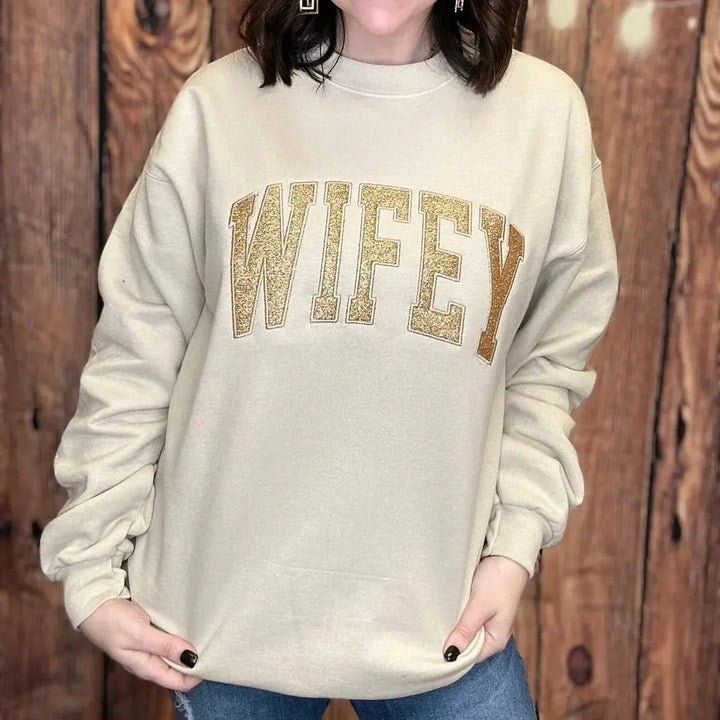 Custom Embroidered Applique Glitter Mama Sweatshirt - Gift for Mom Popular Now