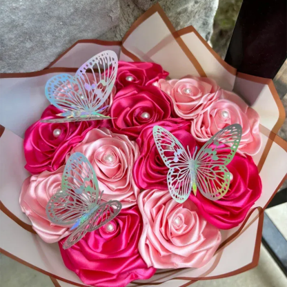 Eternal Roses - HandMade From Satin Ribbon(Never Wither)-forlovever